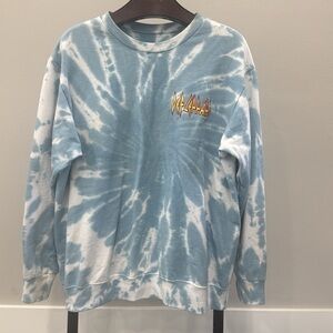 Def Leppard Blue Tie Dye Crewneck Graphic Band Sweatshirt.  Sz XL